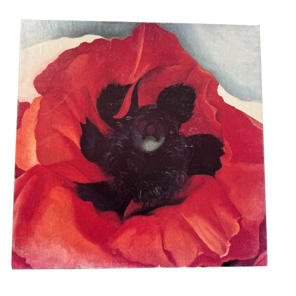 Georgia O'Keeffe Poppy Jigsaw Puzzle 1989 Battle Road Press 500+ Pieces Vintage